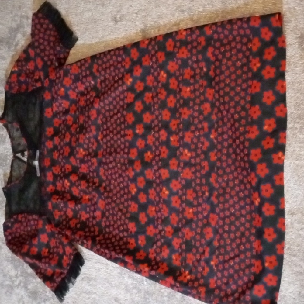 BCBGeneration red and black combo floral dress
